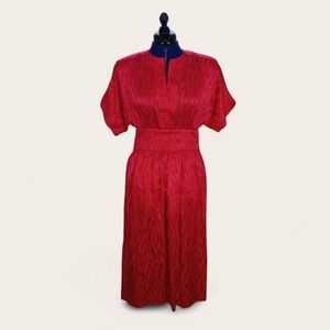 Silk Studio Red Vintage Dress Size 10